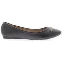 chaussmoi ballerinas large black tip painted with gold decor womens sh ...
