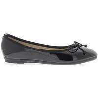 Chaussmoi Ballerina flats black painted with node and fabric border women\'s Shoes (Pumps / Ballerinas) in black
