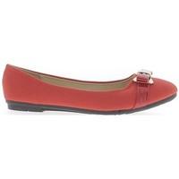Chaussmoi Ballerina red aspect burlap women\'s Shoes (Pumps / Ballerinas) in red