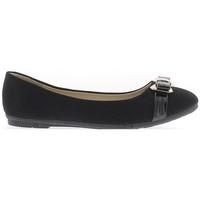 Chaussmoi Ballerina black aspect burlap women\'s Shoes (Pumps / Ballerinas) in black
