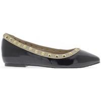 chaussmoi ballerinas painted two tone black and beige with 3 cm heel s ...