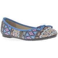chaussmoi multicolored ballerinas with edged shiny appearance and blue ...