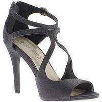 Chaussmoi Black pumps 9.5 cm tips thin heels rhinestone open round thin fl women\'s Sandals in black