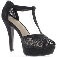 chaussmoi shoes woman heel black rhinestone needle 115 cm platform 25  ...