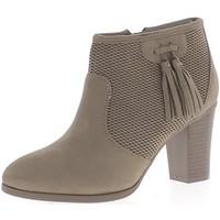 chaussmoi boots low woman mole in big 8cm look heel suede and pompoms  ...