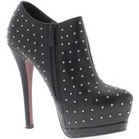 chaussmoi low heel black boots needle 135 cm and platform studded wome ...
