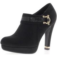 chaussmoi black richelieux 11 cm heels and platform look suede with cr ...