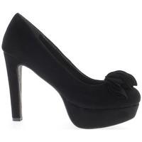 Chaussmoi Shoes big size black Talon of 12.5 cm and platform aspect suede women\'s Court Shoes in black