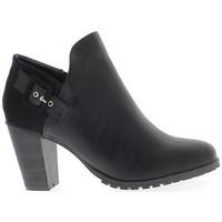 chaussmoi boots black woman bi big material size 9 cm leather and sued ...