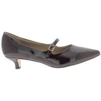 Chaussmoi Pumps large plum varnish pointed at 4 cm heel and thin bride women\'s Court Shoes in brown