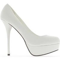 Chaussmoi Pumps large female waist white 15cm heels and Platform 4cm women\'s Court Shoes in white