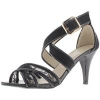 Chaussmoi Sandals black size 9cm heel lace women\'s Sandals in black