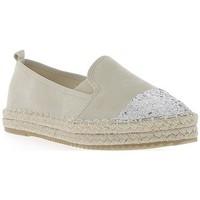 Chaussmoi Sneakers women look beige suede and end glitter women\'s Espadrilles / Casual Shoes in BEIGE