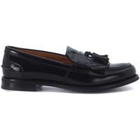 Church apos;s Mocassino Omega R in pelle nera spazzolata women\'s Loafers / Casual Shoes in black