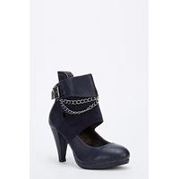 Chain Chunky Strap Cut Out Boots