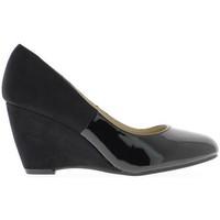 chaussmoi offset red bi to 75 cm heel womens court shoes in black