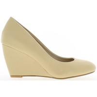 Chaussmoi Women shoes beige 8cm heel women\'s Court Shoes in BEIGE