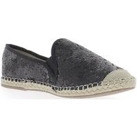 chaussmoi espadrilles femme noires avec effet brillant womens shoes pu ...