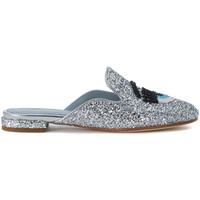 Chiara Ferragni Collection Flirting silver glitter sabot women\'s Sandals in Silver