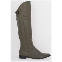 chaussmoi boots women taupe heel 2cm womens high boots in brown