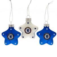 Chelsea F.C. 3pk Star Baubles