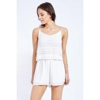 cheesecloth crochet playsuit