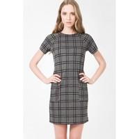 CHECK POCKET SHIFT DRESS