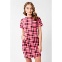 CHECK POCKET SHIFT DRESS