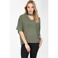 CHOKER NECK OVERSIZED TOP