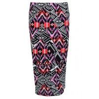 CHEVRON AZTEC MIDI SKIRT