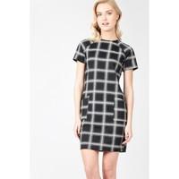 CHECK POCKET SHIFT DRESS