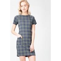 CHECK POCKET SHIFT DRESS