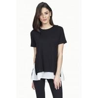 CHIFFON MIX DOUBLE LAYER TEE