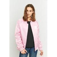 champion pink satin bomber jacket pink