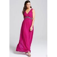 Cherry Embellished Waist Maxi Dress