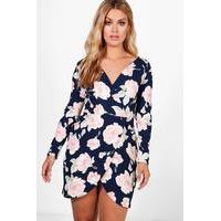 christine floral wrap dress multi