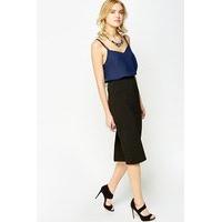 Charcoal Textured Pencil Skirt