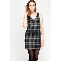 Checked Black Shift Dress