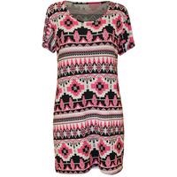 Chelsey Print Short Sleeve Top - Pink