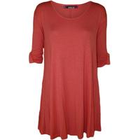 Chantel Flared Scoop Neck Short Sleeve Top - Coral