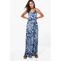 Charlie Paisley Print Maxi Dress - navy