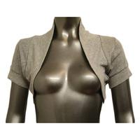 cher short sleeved bolero shrug light grey