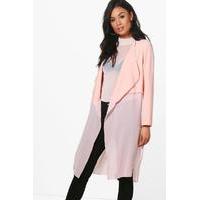 Chiffon Hem Jacket - blush