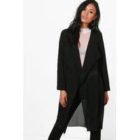 Chiffon Hem Jacket - black