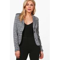 Check Blazer - black