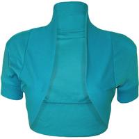 Cher Short Sleeved Bolero Shrug - Turquoise