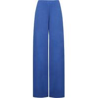 Cherry Wide Leg Palazzo Trousers - Royal Blue