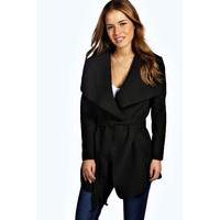 Charlotte Waterfall Coat - black