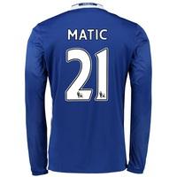 Chelsea Home Shirt 2016-17 - Kids - Long Sleeve with Matic 21 printing, Blue