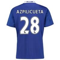 Chelsea Home Shirt 2016-17 with Azpilicueta 28 printing, Blue